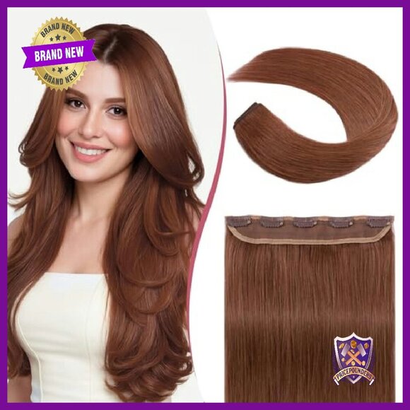 18 Inch Clip In Human Hair Extensions 5 Clips Long Straight
